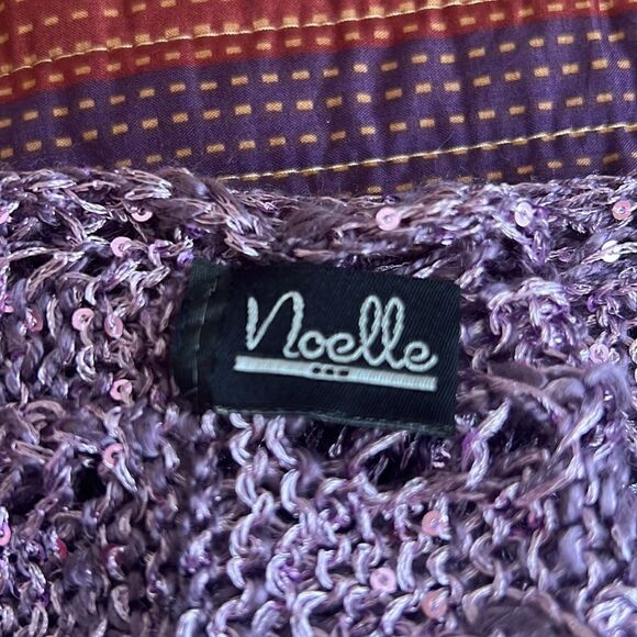Noelle infinity scarf.  Lilac/light purple with sequins. - Picture 3 of 4